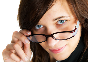 Image showing Strict-looking female teacher