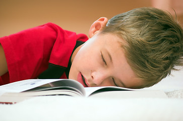 Image showing Fell asleep after studying...