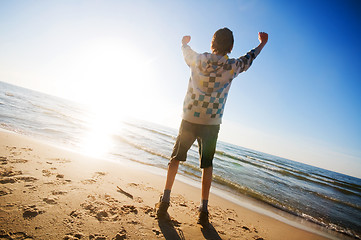 Image showing Happiness in the beach scenery