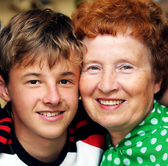 Image showing Grandmother with grandson