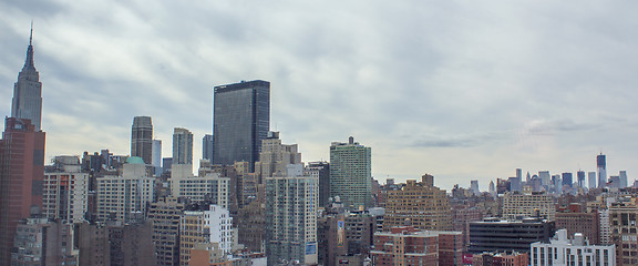 Image showing Aerial view of New York City Skyline