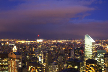 Image showing Aerial view of New York City Skyline