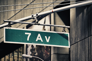 Image showing Street Sign in Manhattan