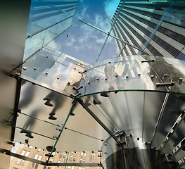 Image showing Upward view of New York City Skyscrapers