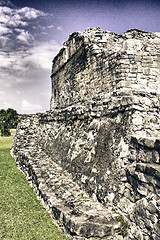 Image showing Famous archaeological ruins of Tulum in Mexico