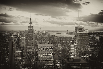 Image showing Aerial view of New York City Skyline