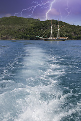 Image showing Storm over Whitsunday Islands