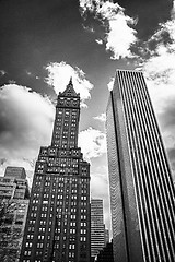 Image showing Upward view of New York City Skyscrapers