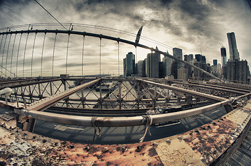 Image showing Brooklyn Bridge Architecture in New York City
