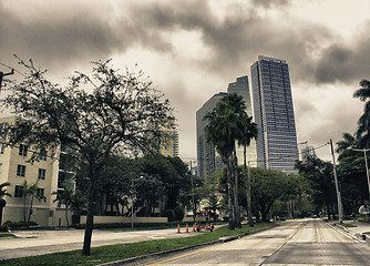 Image showing Streets and Buildings of Miami, Florida