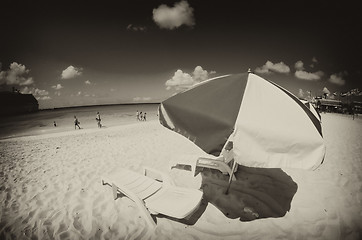 Image showing Beach and Crystal Clear Waters of Grand Cayman