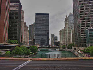Image showing Bridge and Buildings in Chicago, U.S.A.