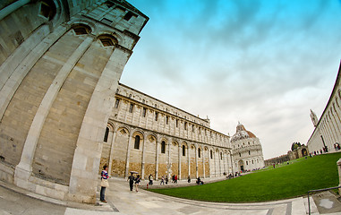 Image showing Famous Architecture of Miracle Square in Pisa