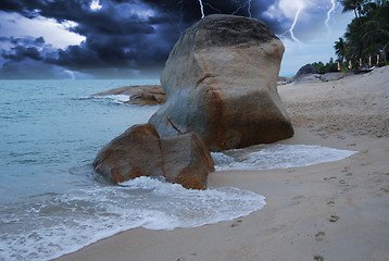 Image showing Cloudy Sky in Lamai Beach, Koh Samui