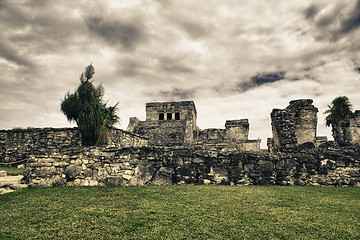 Image showing Famous archaeological ruins of Tulum in Mexico