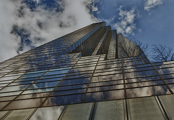 Image showing Upward view of New York City Skyscrapers