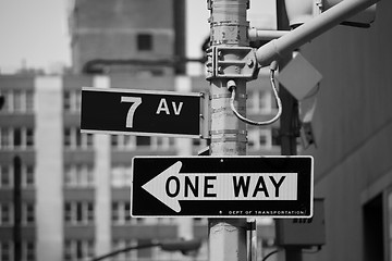 Image showing Classic Street Signs in New York City