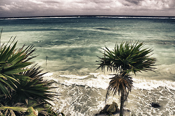 Image showing Famous archaeological ruins of Tulum in Mexico