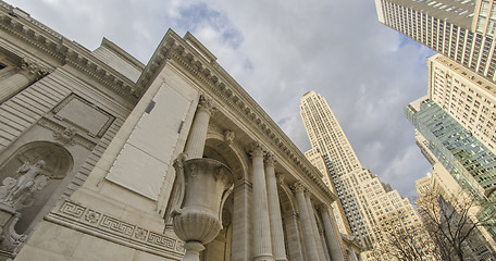 Image showing Tall Skyscrapers with Sky on Background