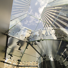 Image showing Upward view of New York City Skyscrapers