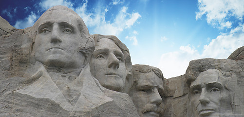 Image showing Sunset Colors over Mount Rushmore