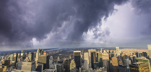 Image showing Clouds above New York City Buildings