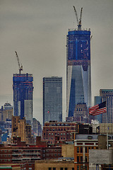 Image showing Aerial view of New York City Skyline