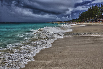 Image showing Beautiful Sandy Beach in the Caribbean