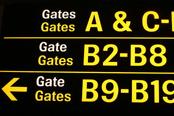 Image showing Airport signs in Copenhagen