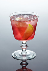 Image showing glass of red cocktail
