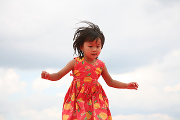 Image showing happy child jump