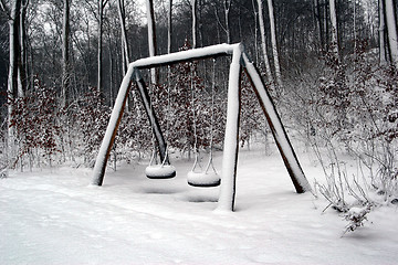 Image showing  playground in winter