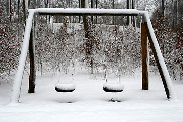 Image showing playground in winter