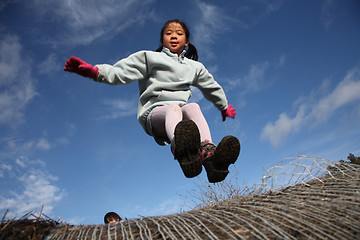 Image showing happy child jump