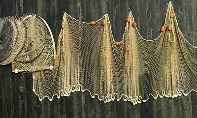 Image showing Fishing nets