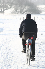 Image showing bike on snow