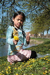 Image showing child in flower
