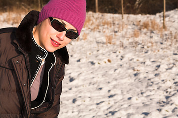 Image showing happy woman outdoor