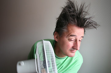 Image showing Man with hair dryer