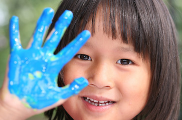 Image showing  child  & painting job