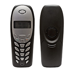 Image showing Cell Phones Front and Back with clipping Path