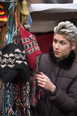 Image showing woman outdoor shopping