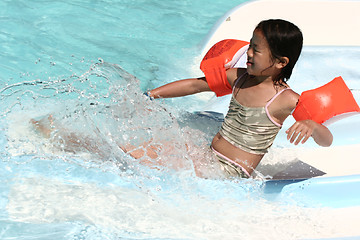 Image showing  child  and water