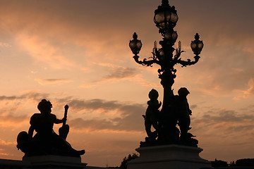 Image showing paris sunset