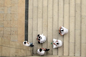 Image showing restaurant staff in paris