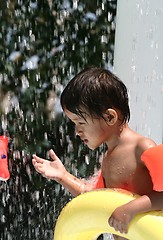 Image showing  child  and water