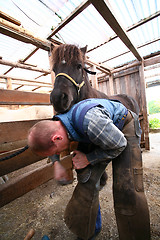 Image showing Blacksmith at work