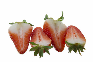Image showing Strawberries slices