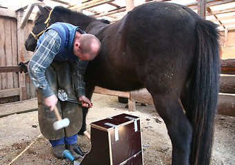 Image showing Blacksmith at work