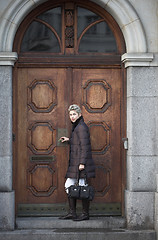 Image showing woman outdoor shopping